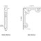 Ekena Millwork Fleur De Lis Wrought Iron Bracket, (Triple center brace), Antiqued Copper 2"W x 12"D x 15"H BKTM02X12X15TFLACO - alternate 4
